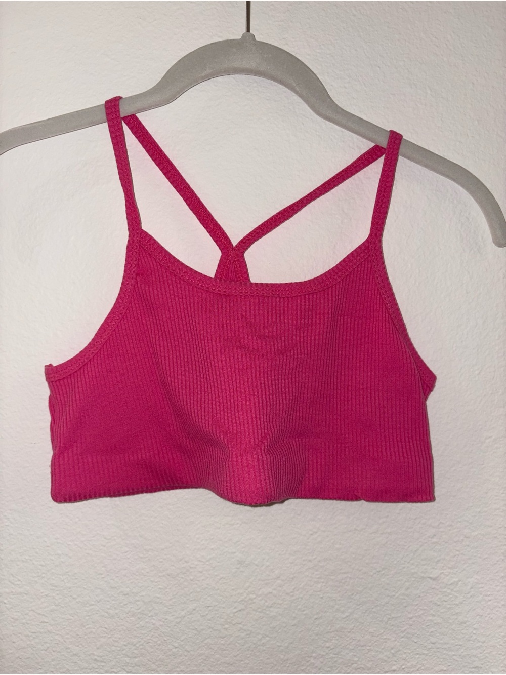 Wesley Seamless Ribbed Bralette - Hot Pink